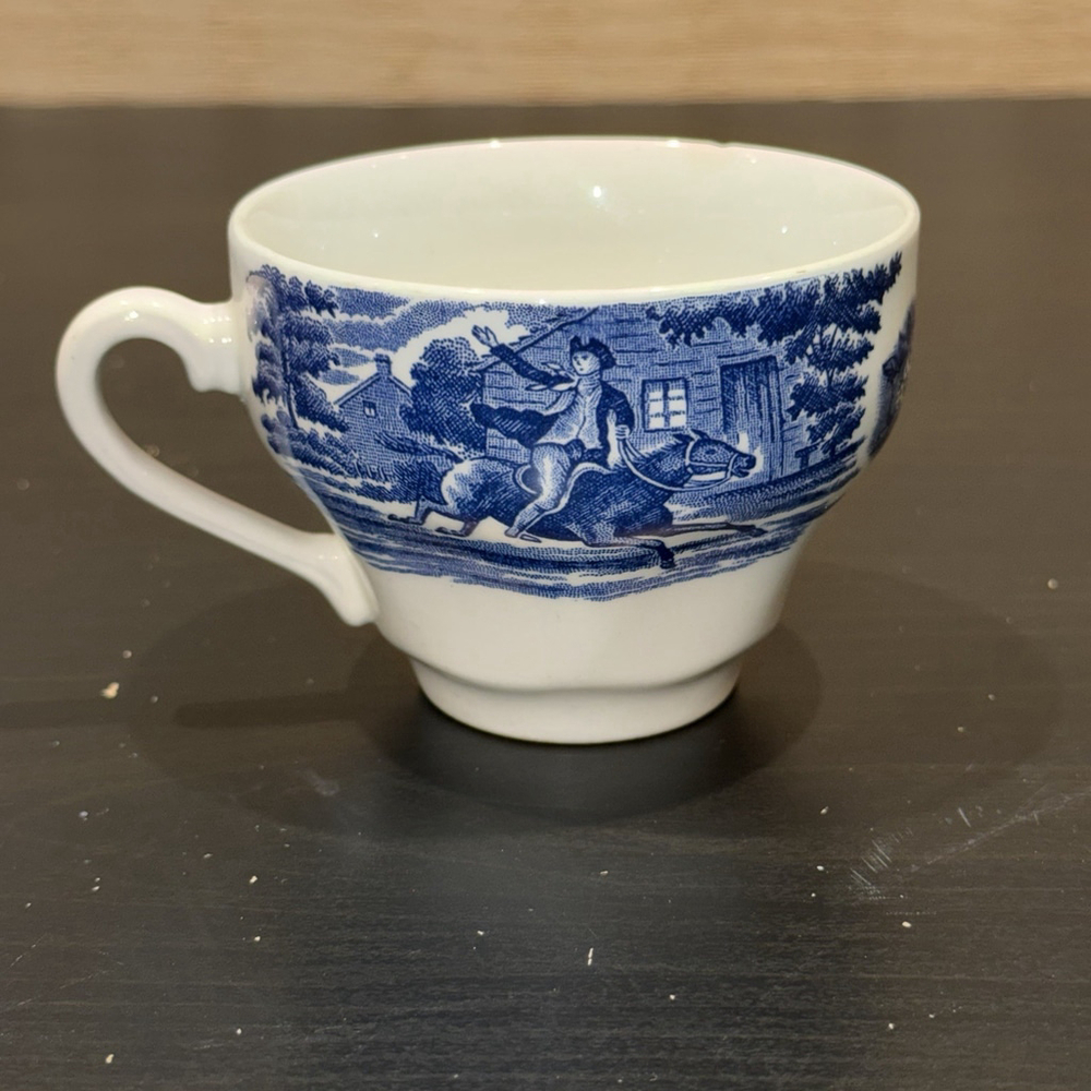 Vtg‎ 1970s Enoch Wedgewood Staffordshire Liberty Blue Paul Revere Teacup READ